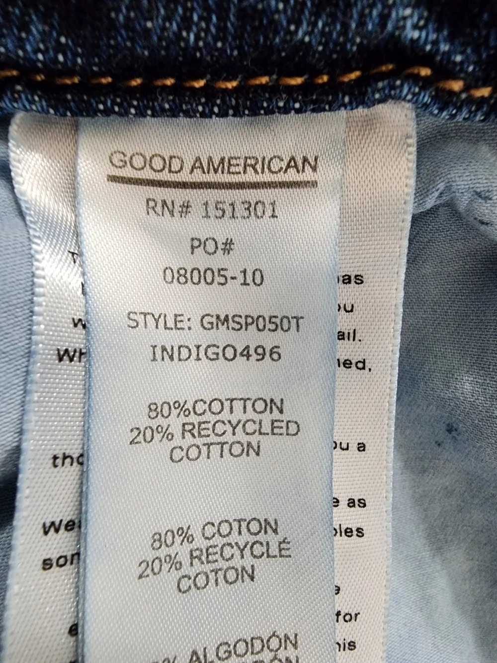 Good American Distressed Denim Mini Skirt Raw Hem Slit Size 10/30